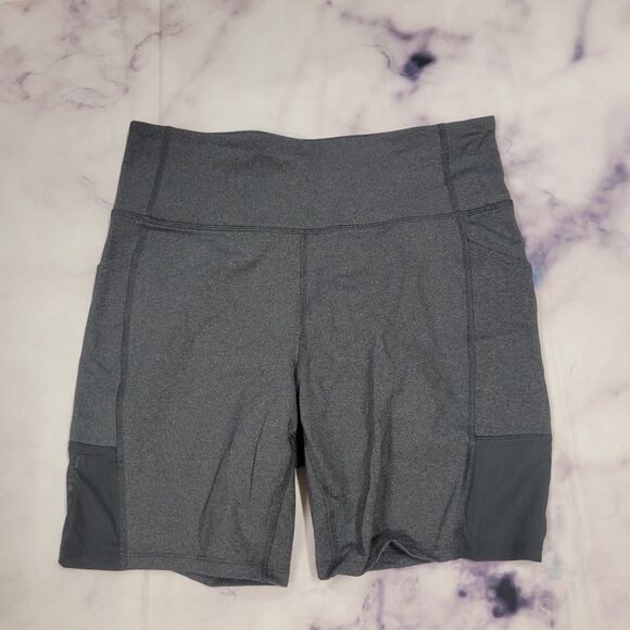 Tek Gear Dark Gray Athletic Biker Shorts L - Picture 1 of 5